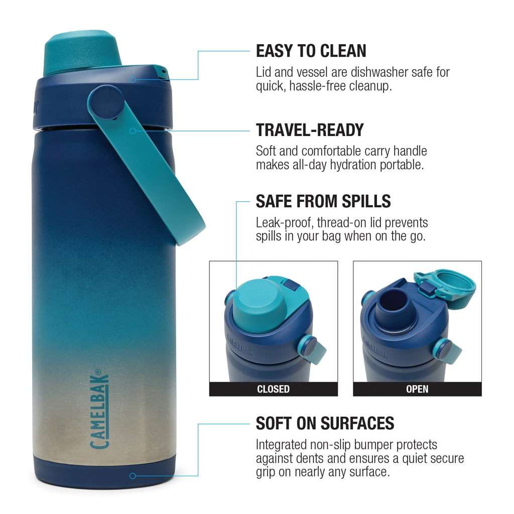 Camelbak Thrive Chug 16oz Stainless Bottle, Blue Haze 9P3K