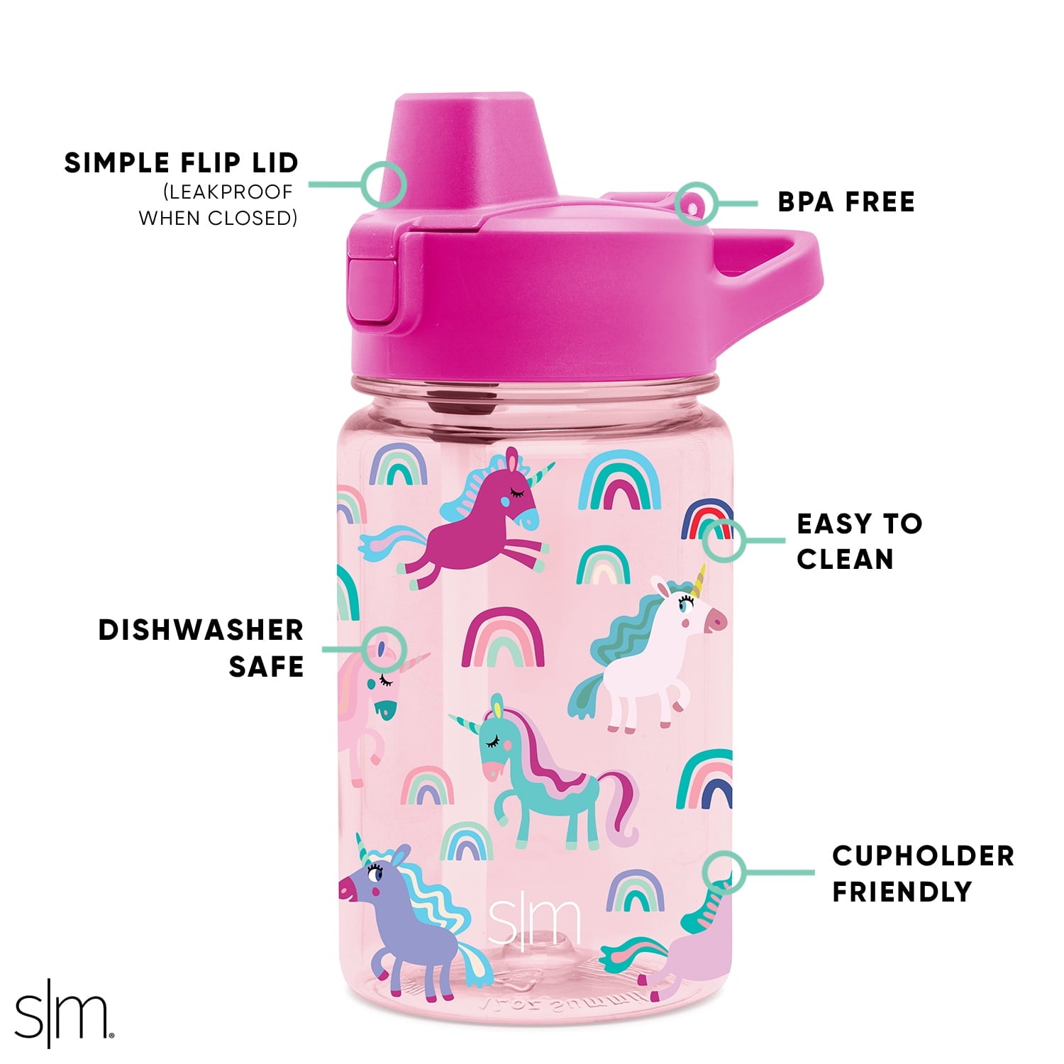 Simple Modern 12 fl oz Reusable Tritan Summit Water Bottle with Silicone Straw Lid | Birthday Cake Z5IE