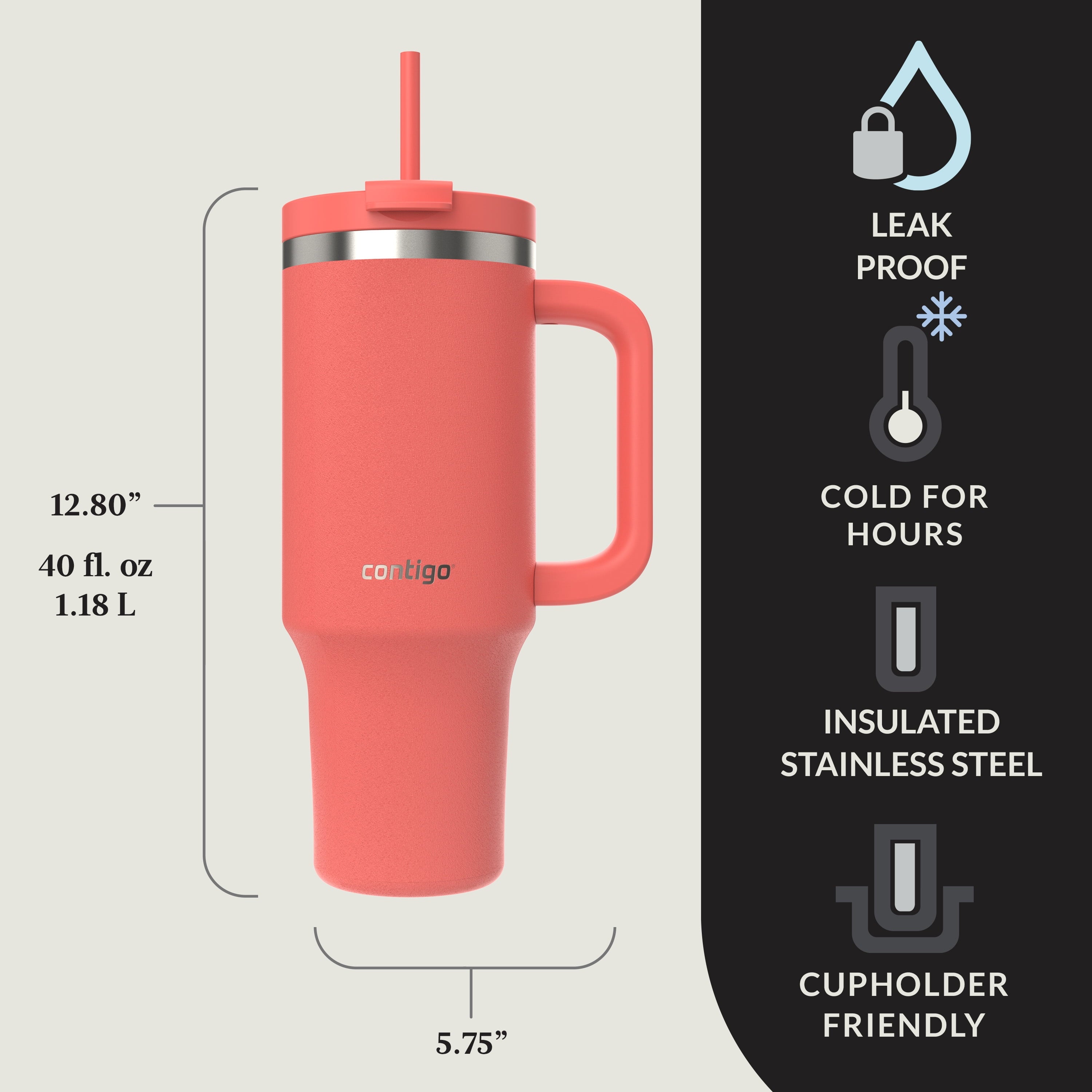 Contigo Streeterville Tumbler 40oz Inky Cap M8CK