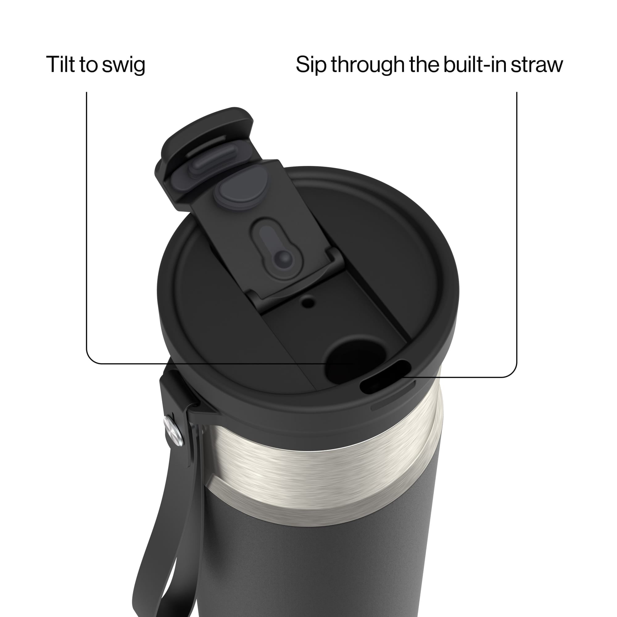 Contigo DualSip 20 oz Leakproof Insulated Water Bottle with 2-Way Lid 4AMO