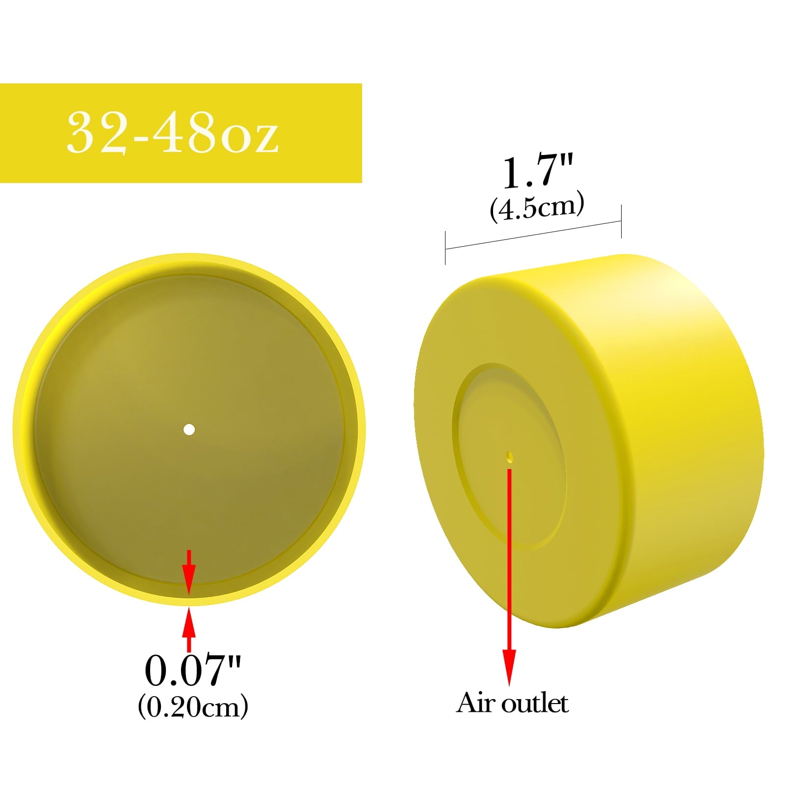 Linkidea 2 Pack Water Bottle Boot Compatible with Nalgene Sustain Wide Mouth 32oz/48oz, Narrow Mouth 32oz, Silicone Anti-Slip Bottle Bottom Bumper Protector (Yellow) HCIN