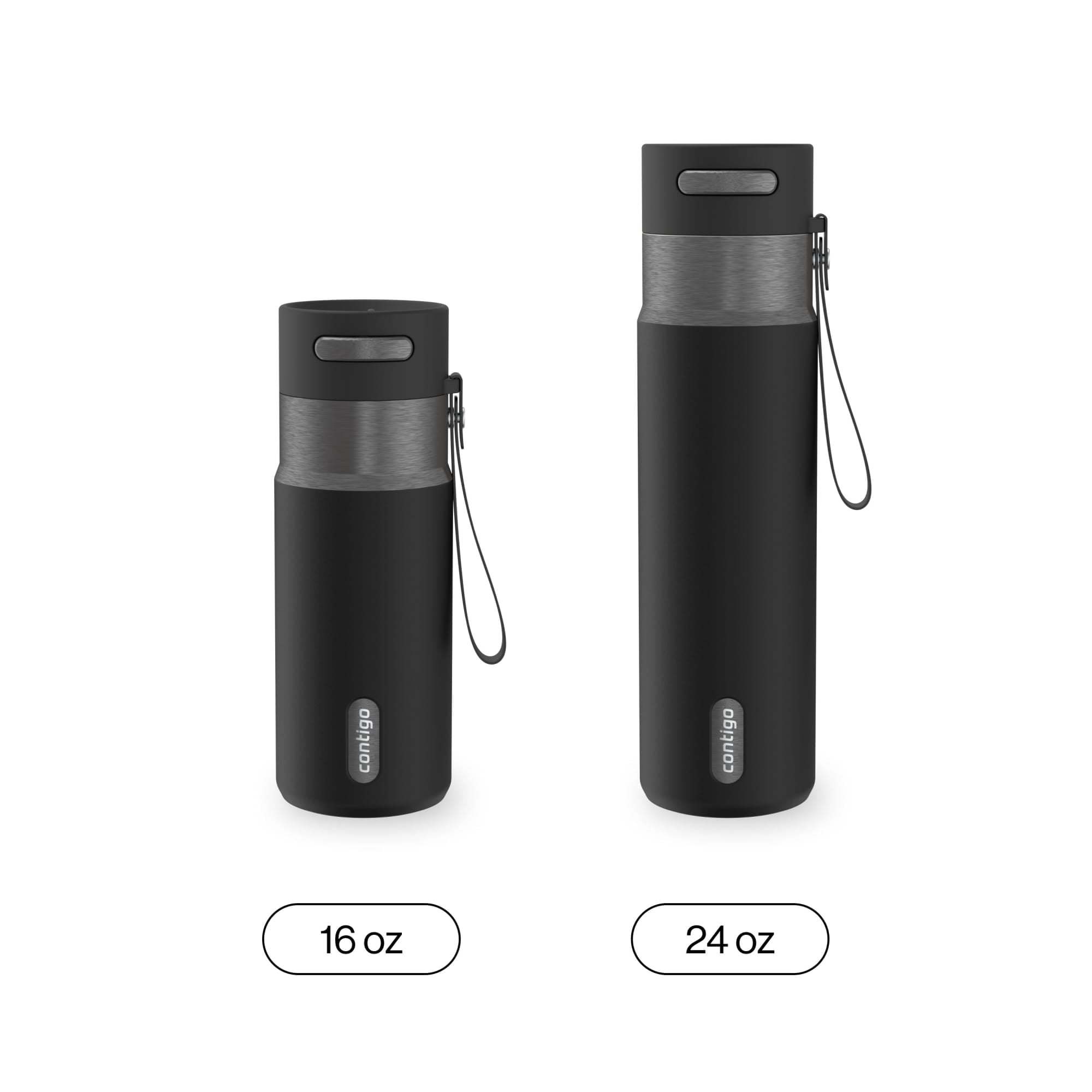 Contigo AutoSeal 16 oz Leakproof Water Bottle with Carrying Strap LHG6