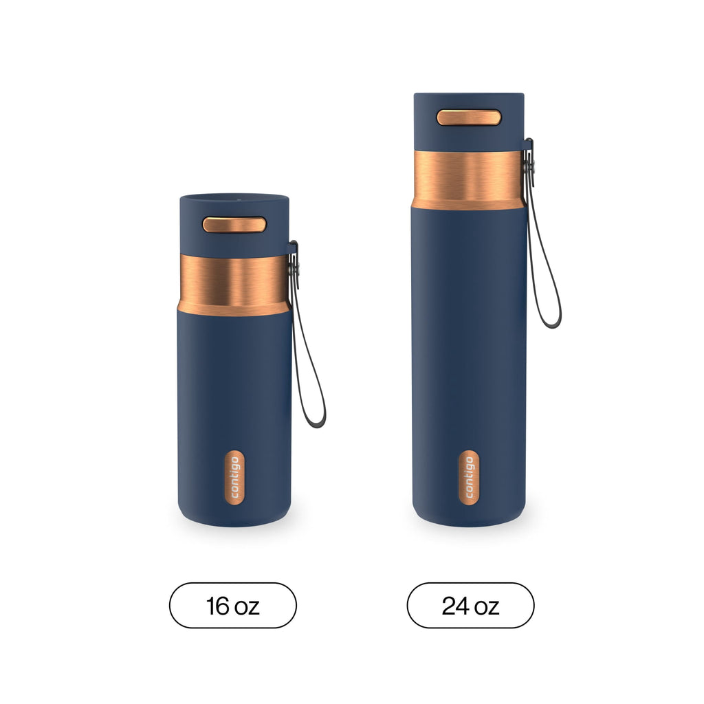 Contigo AutoSeal 16 oz Leakproof Water Bottle with Carrying Strap LHG6