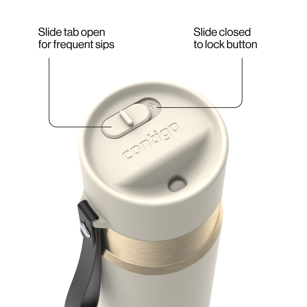 Contigo AutoSeal 16 oz Leakproof Water Bottle with Carrying Strap LHG6