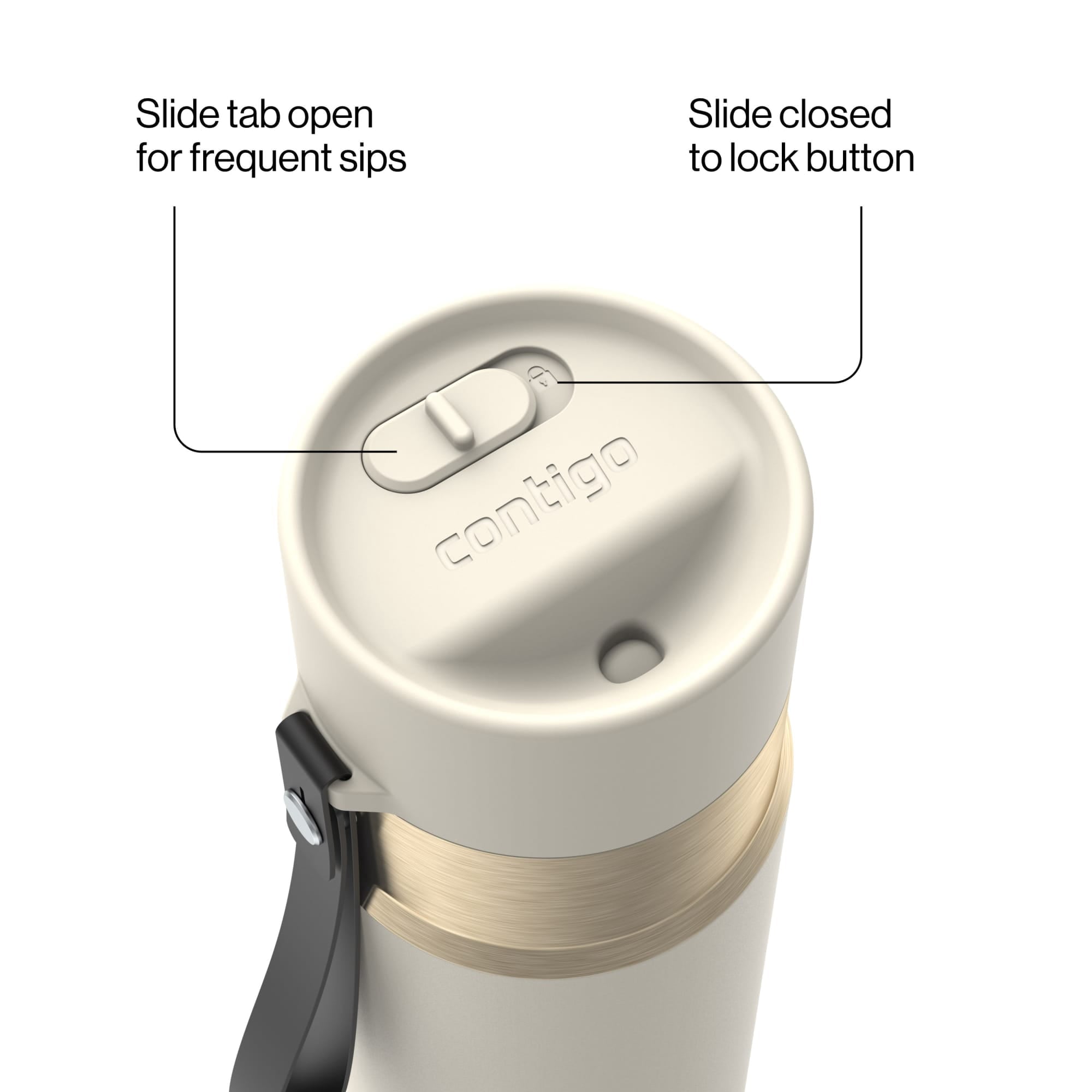 Contigo AutoSeal 16 oz Leakproof Water Bottle with Carrying Strap LHG6