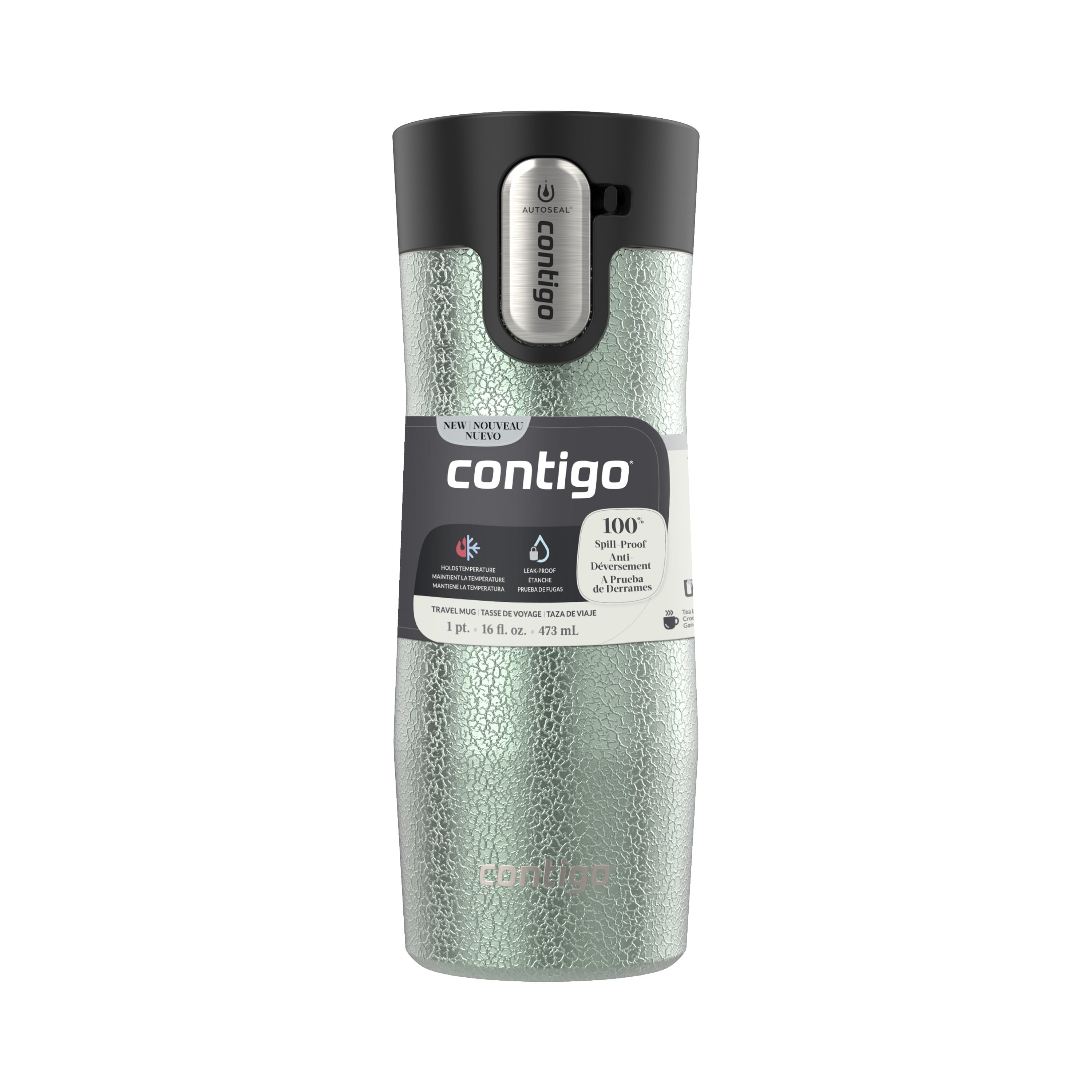 Contigo AUTOSEAL West Loop Vacuum-Insulated Stainless Steel Travel Mug with Easy-Clean Lid, 16 oz 3HOR