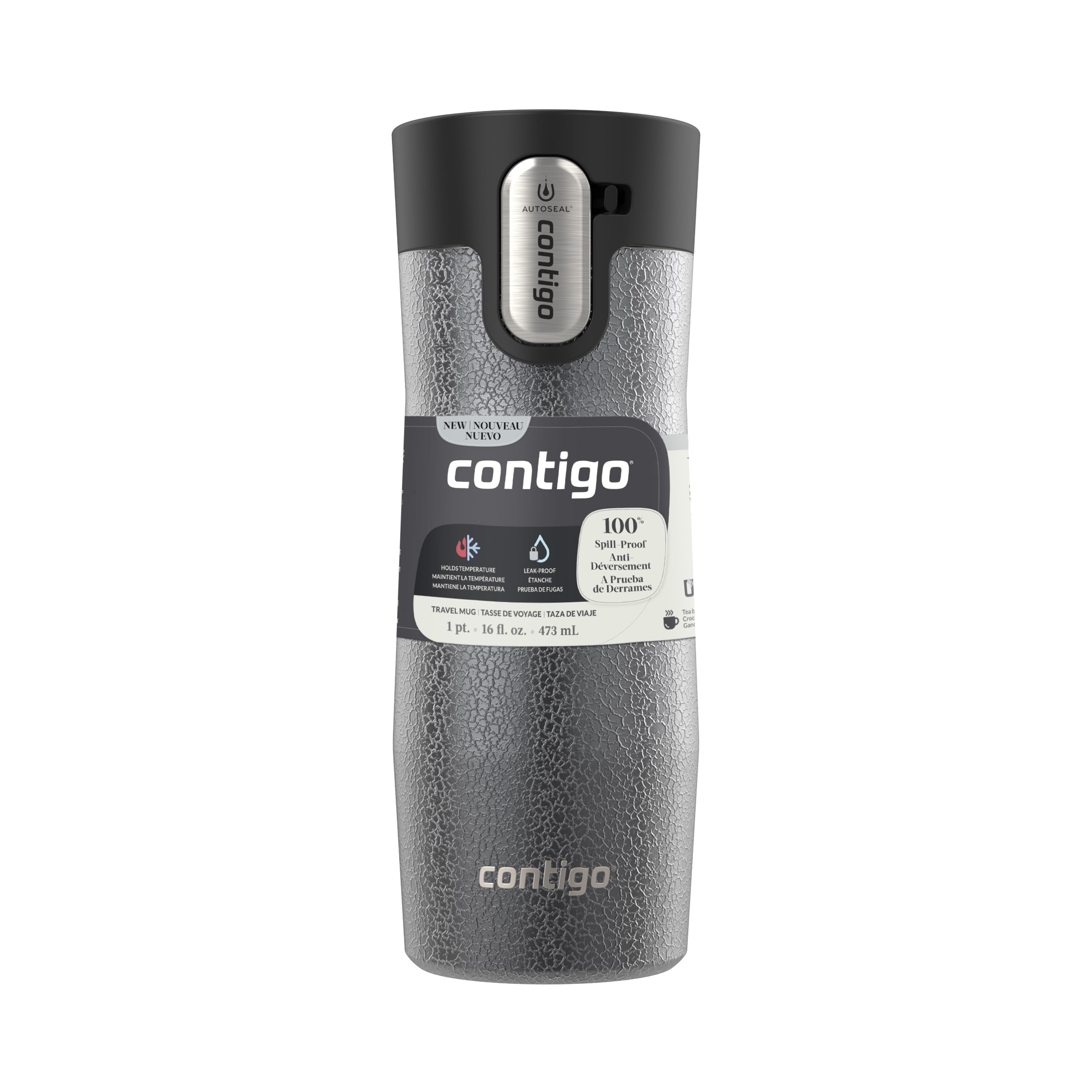 Contigo AUTOSEAL West Loop Vacuum-Insulated Stainless Steel Travel Mug with Easy-Clean Lid, 16 oz 3HOR