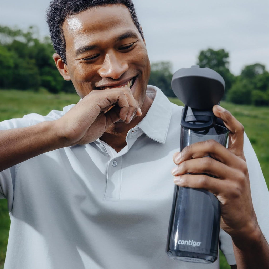 Contigo - Water Bottle with Leak-Proof and Locking Lid, BPA Free, 709ml Capacity, Black NB9B