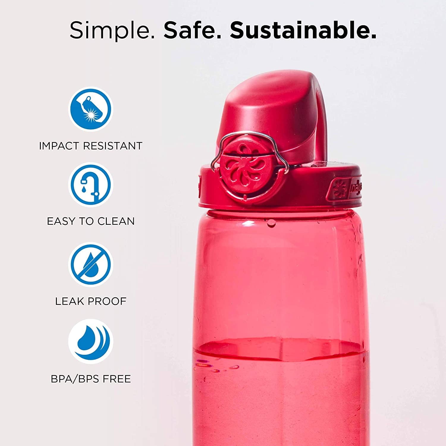 Nalgene Tritan OTF Water Bottle: 24oz, Glacial Blue 171B