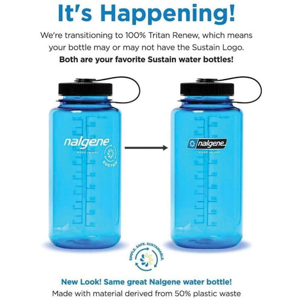 Nalgene Tritan OTF Water Bottle: 24oz, Glacial Blue 171B