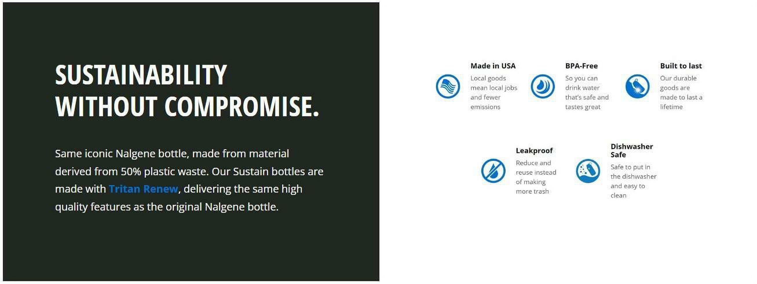 Nalgene Tritan OTF Water Bottle: 24oz, Glacial Blue 171B