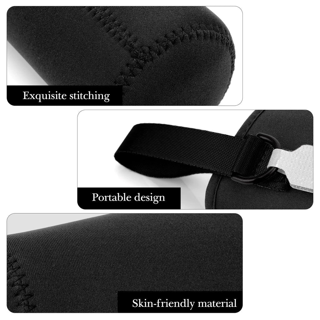 Linkidea Water Bottle Sleeve Compatible with Contigo Aubrey Tritan 14oz, Steel 13oz Kids Bottle, Waterbottle Holder Bag with Name Tag, Black LRVV