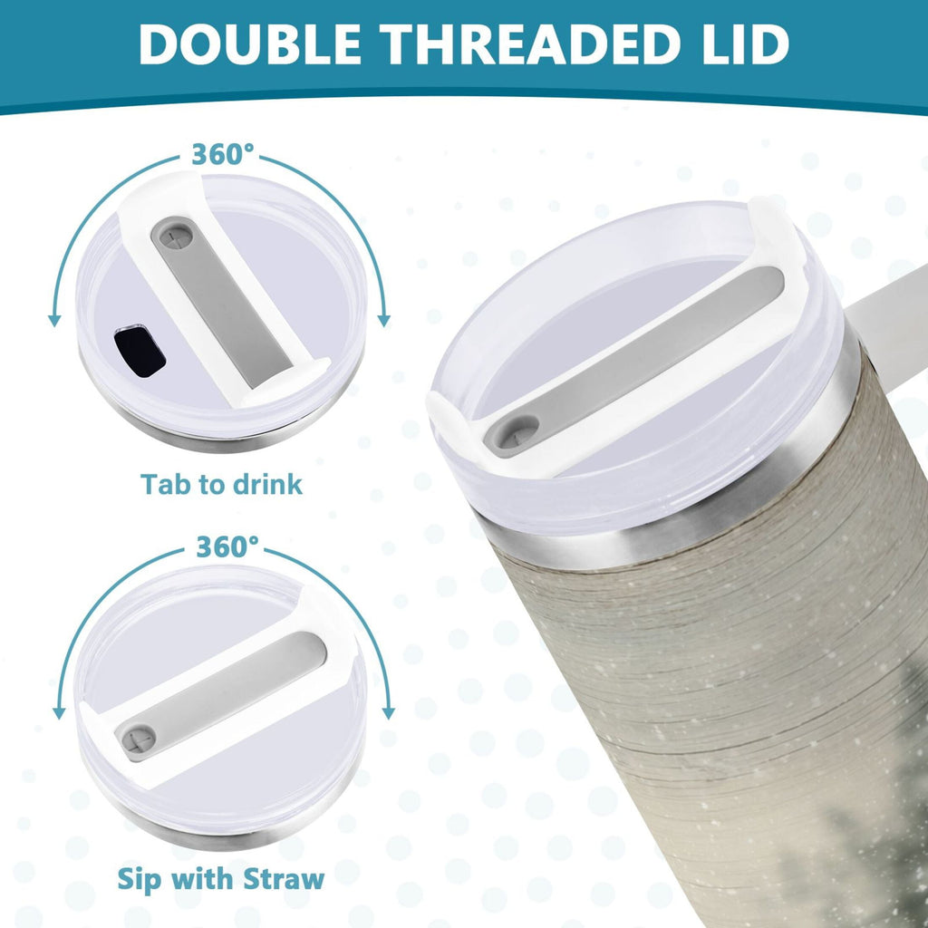 40 oz Insulated Stainless Steel Tumbler Double Wall Stainless Steel Tumbler with 2-Way Drinking Vintage Red Truck F1LK