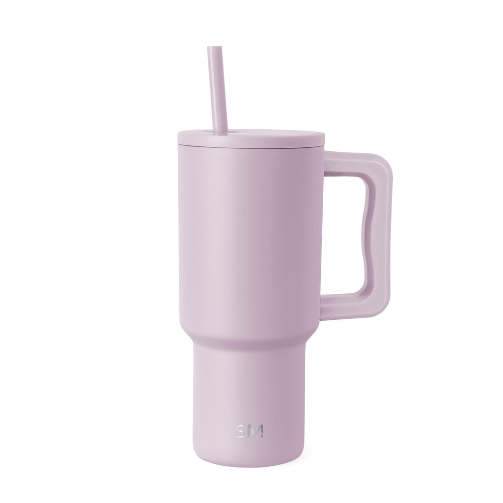 Simple Modern 30 fl oz Insulated Stainless Steel Trek Tumbler with Straw Lid | Seaglass Sage and Cream Checkmate YPTM