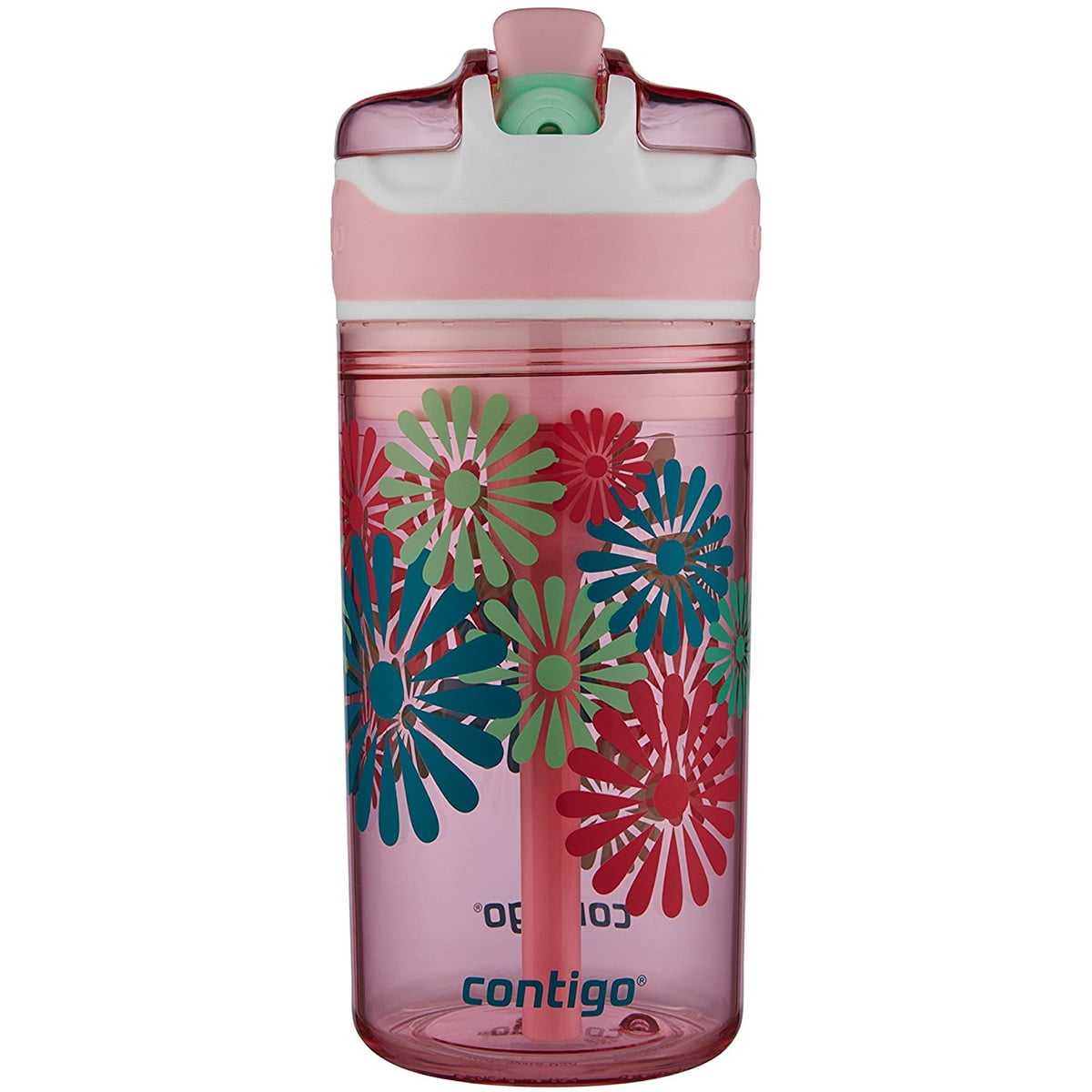 Contigo 13 oz. Kid's Snack Hero Drink Tumbler - Ballet Slipper Pink with Flowers 03HI