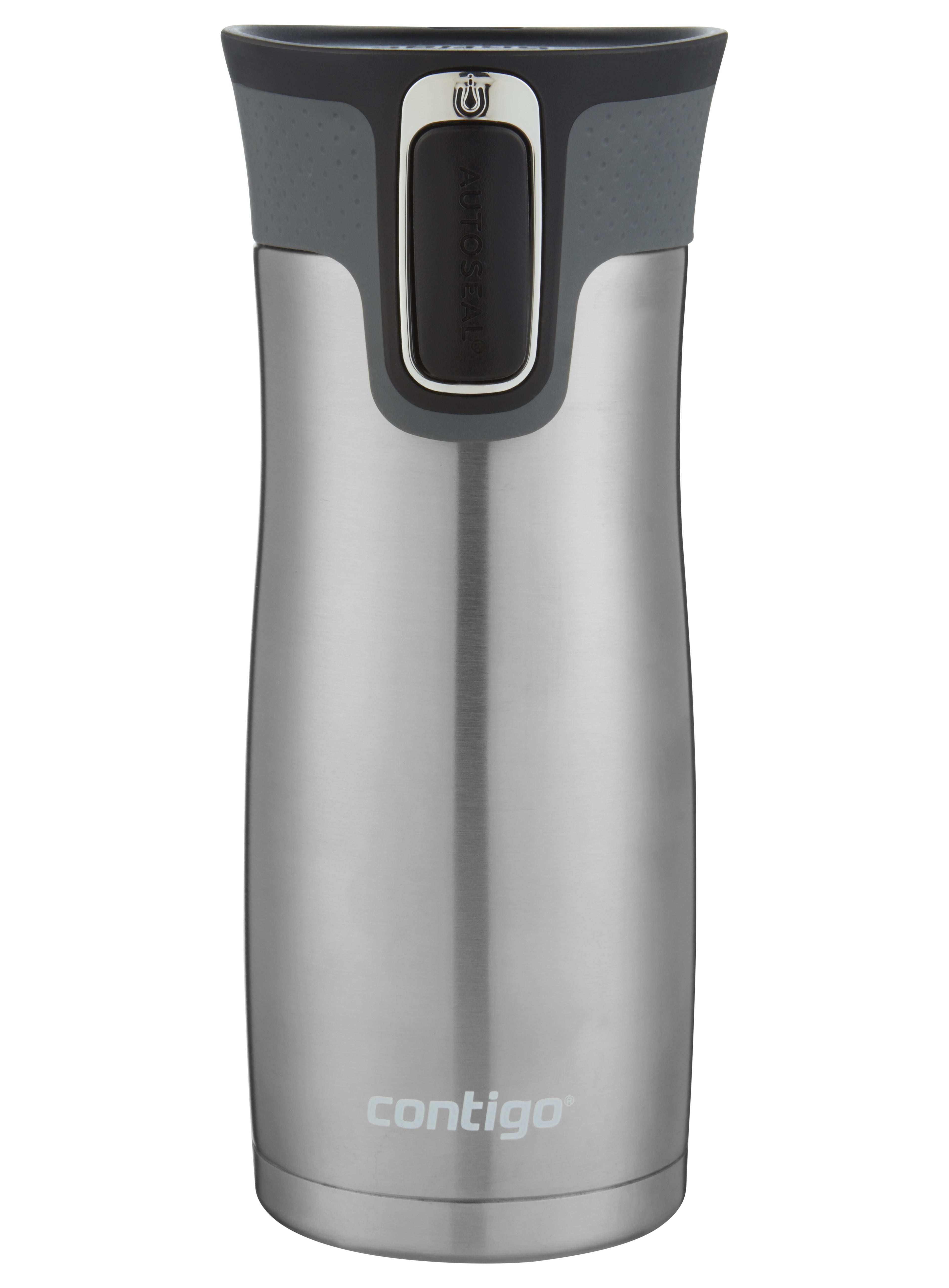 Contigo AUTOSEAL West Loop 2.0 Travel Mug, 16 oz., Stainless Steel with Black Button PB0V