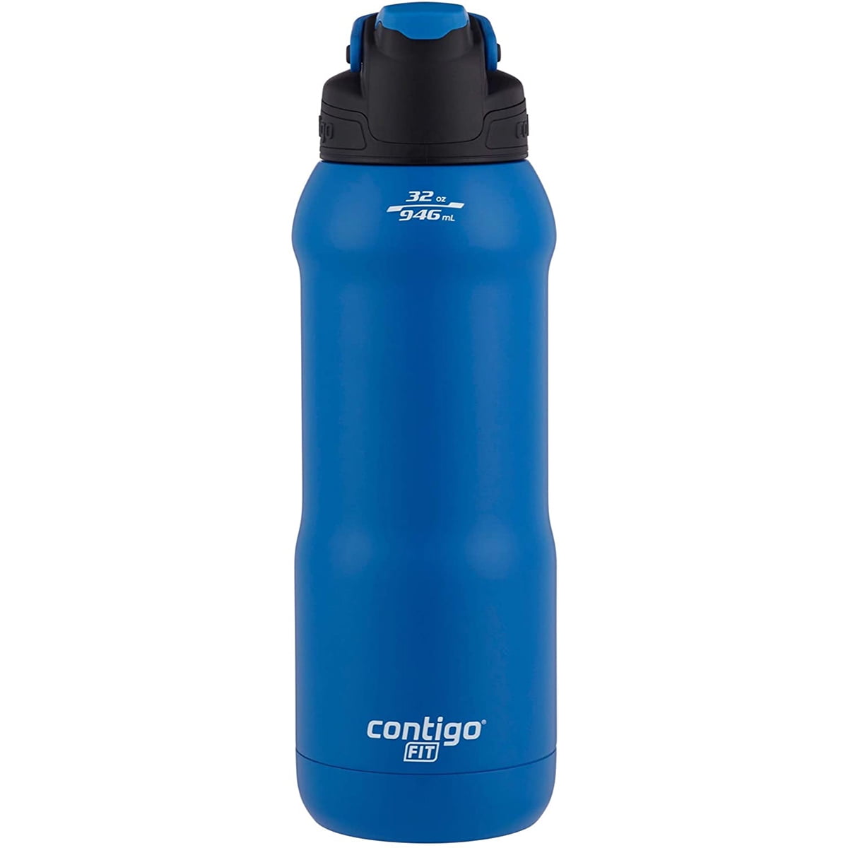 Contigo Fit Stainless Steel AUTOSPOUT Water Bottle with Straw, Blue Amp, 32 fl oz. C5KQ