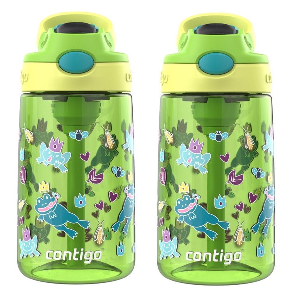 Contigo Kid's 14 oz. Aubrey Water Bottle 2-Pack - Bunnies/Frog SWXY