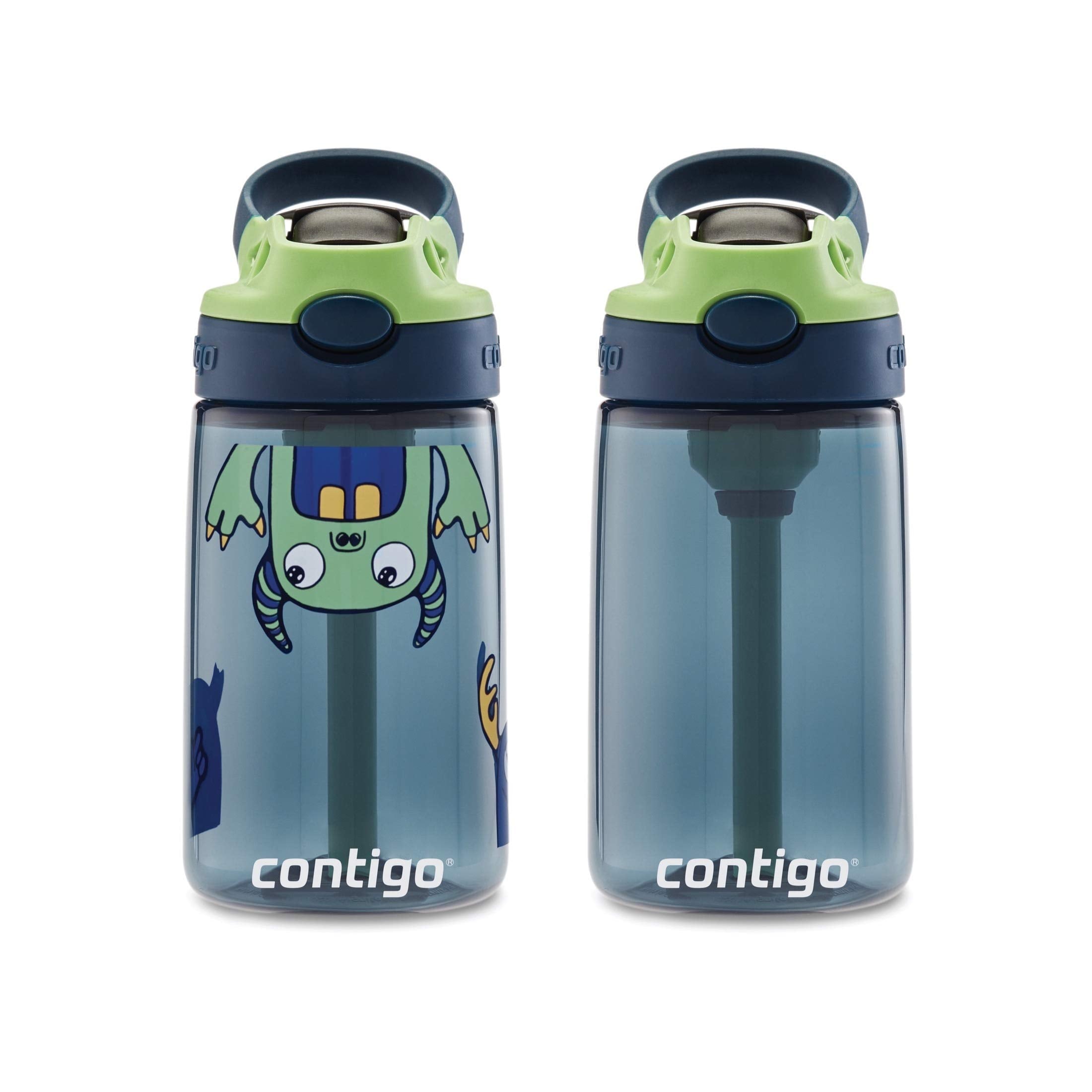 Contigo Kids 2-Pack Straw Water Bottle, 14 oz - Dinos/Sharks KHEW