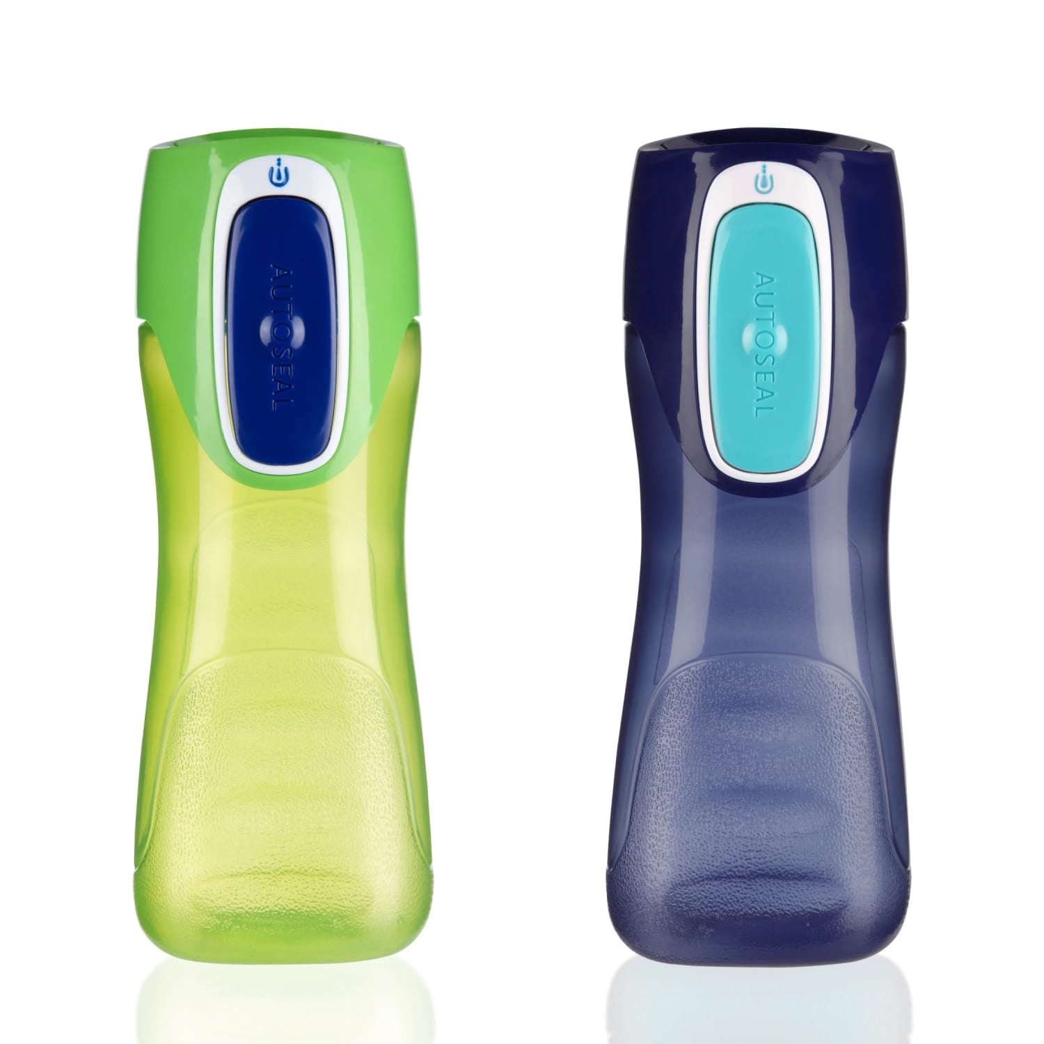 Contigo Kids Trekker Water Bottle with AUTOSEAL Lid Navy Blue and Granny Smith Green, 14 fl oz., 2-pack JNL7