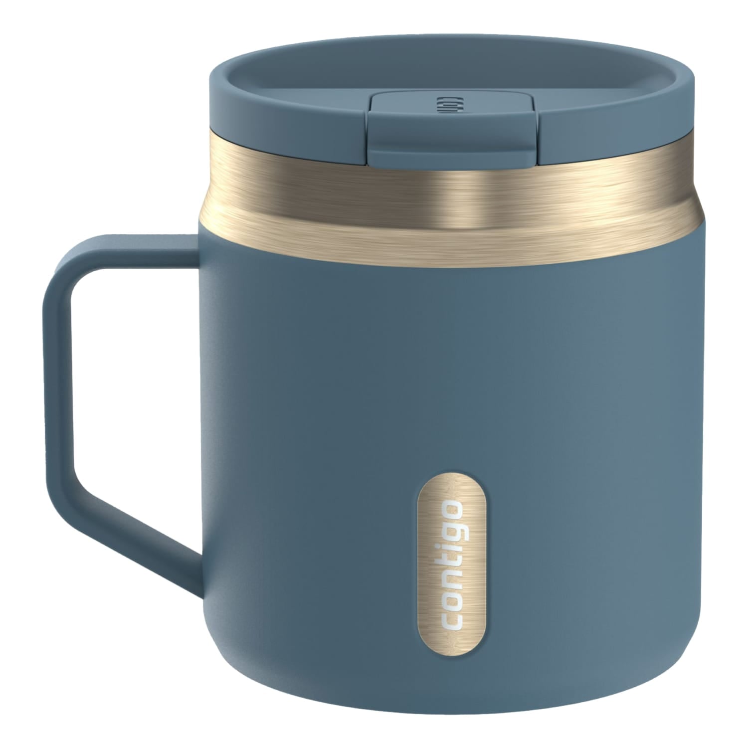 Contigo SnapSeal Leakproof Stainless Steel Reusable Travel Tumbler,Black/Bronze, 14 oz MI28
