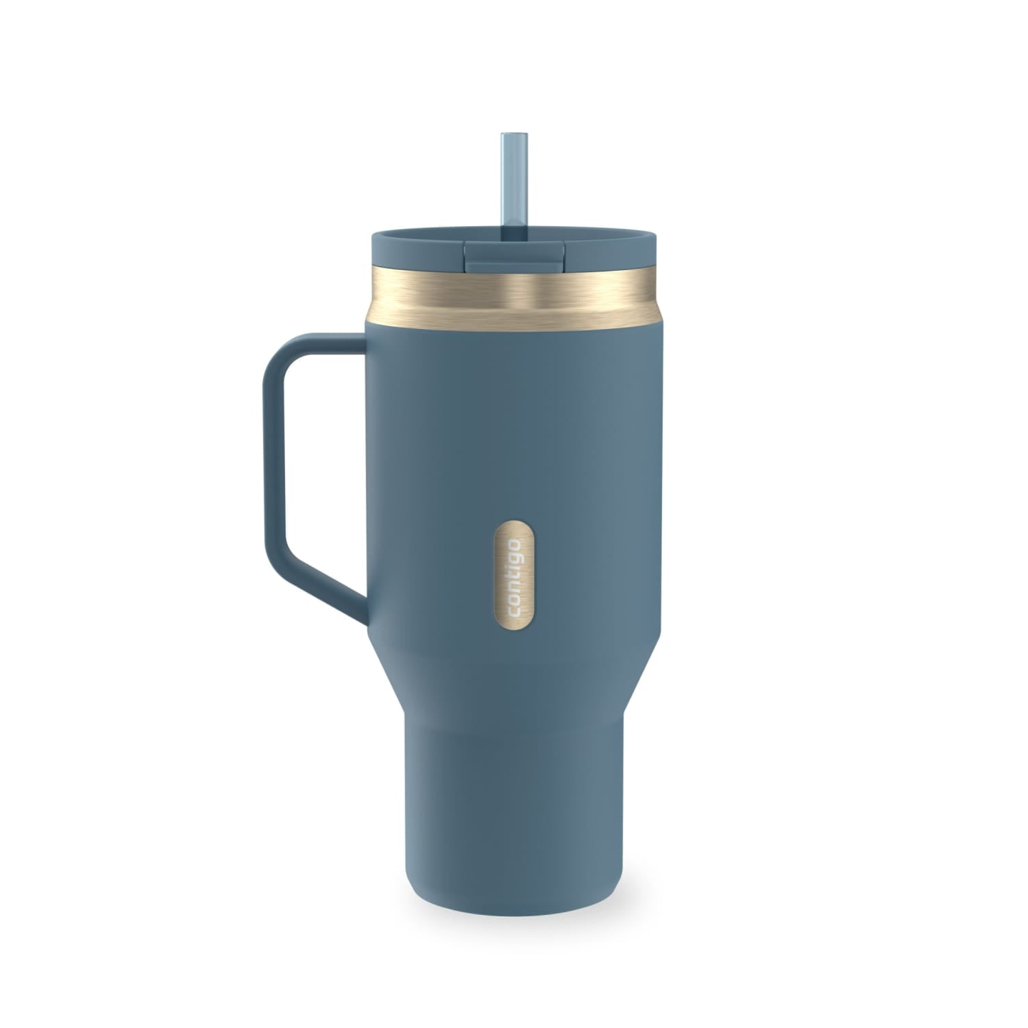 Contigo SnapSeal Leakproof Stainless Steel Reusable Water Bottle Tumbler with Side Handle, Black/Bronze, 30 oz 8Z9N