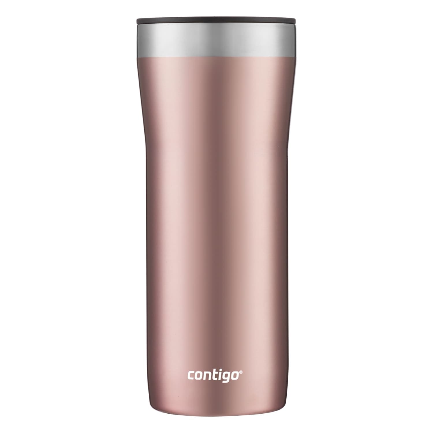 Contigo Streeterville Stainless Steel Tumbler with Plastic Straw and Splash-Proof Lid, Licorice, 32 fl. oz 4MEA