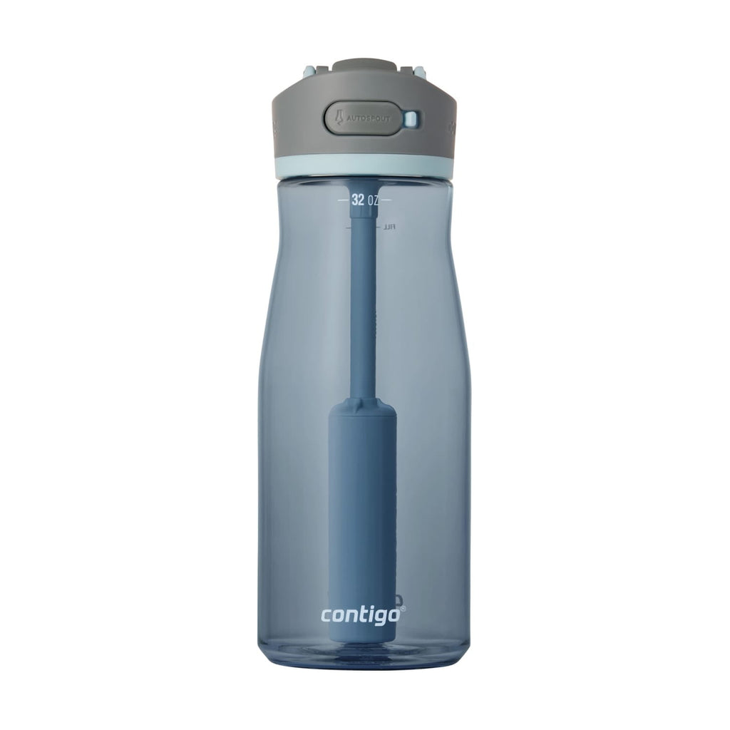 Contigo Wells Plastic Filter Water Bottle with AUTOSPOUT Straw Lid, 32 oz., Dark Ice 1YH4