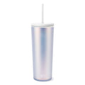 Simple Modern 24 fl oz Double Wall Plastic Classic Tumbler with Straw|Opalescent 8BV4