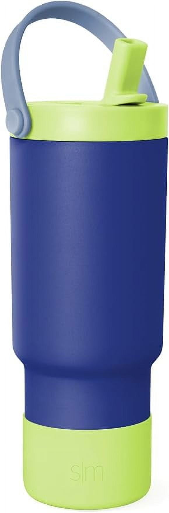 Simple Modern 24 fl oz Insulated Stainless Steel Trek Pivot Tumbler with Straw Lid and Top Handle|Seaside Blue Z701