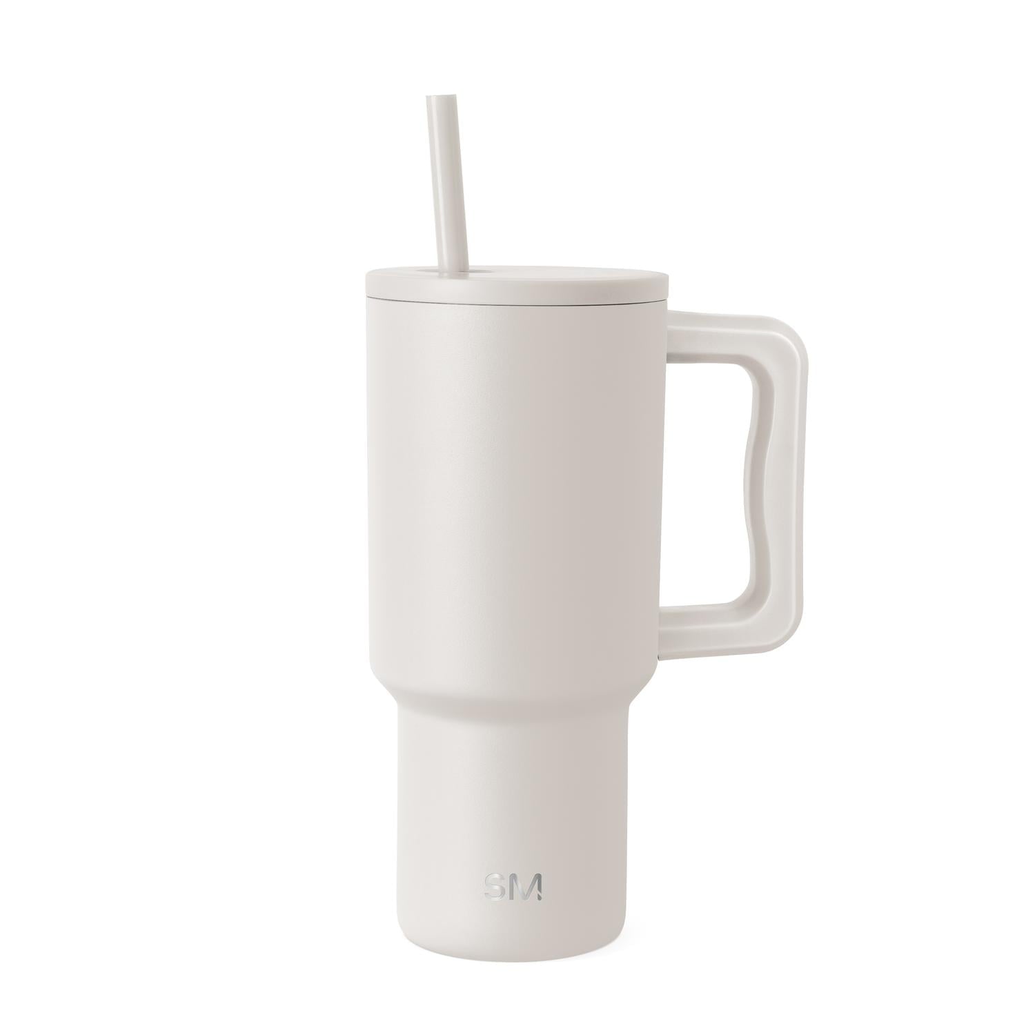 Simple Modern 30 fl oz Insulated Stainless Steel Trek Tumbler with Straw Lid | Seaglass Sage and Cream Checkmate YPTM