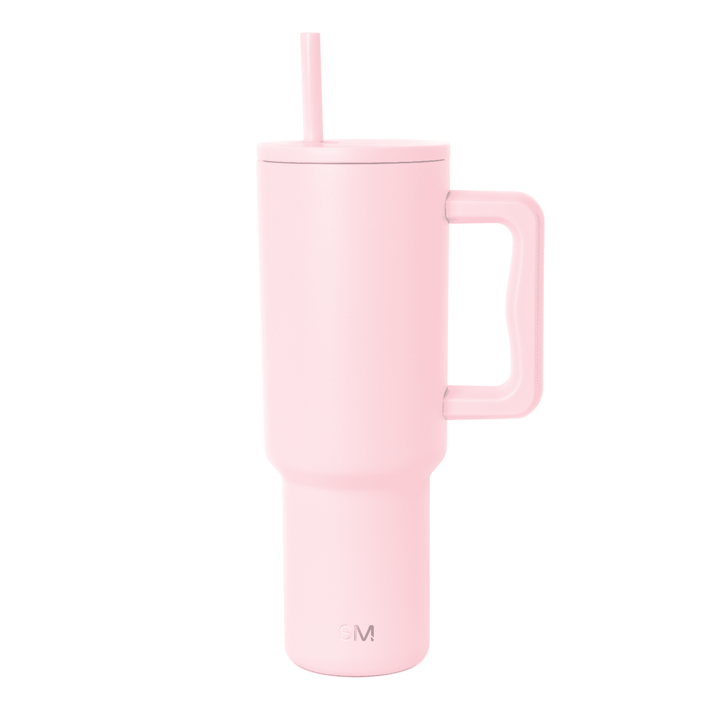 Simple Modern 40 fl oz Insulated Stainless Steel Trek Tumbler with Straw Lid | Blush 6R09