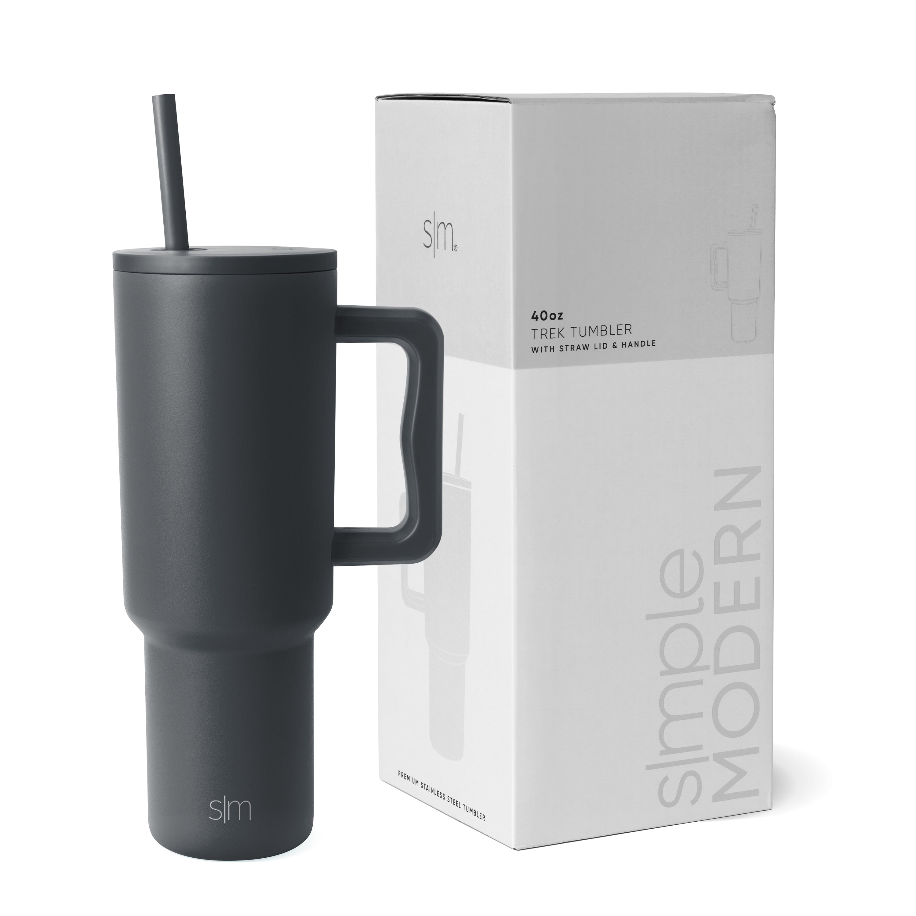 Simple Modern 40 fl oz Insulated Stainless Steel Trek Tumbler with Straw Lid | 80s Mix VCO2