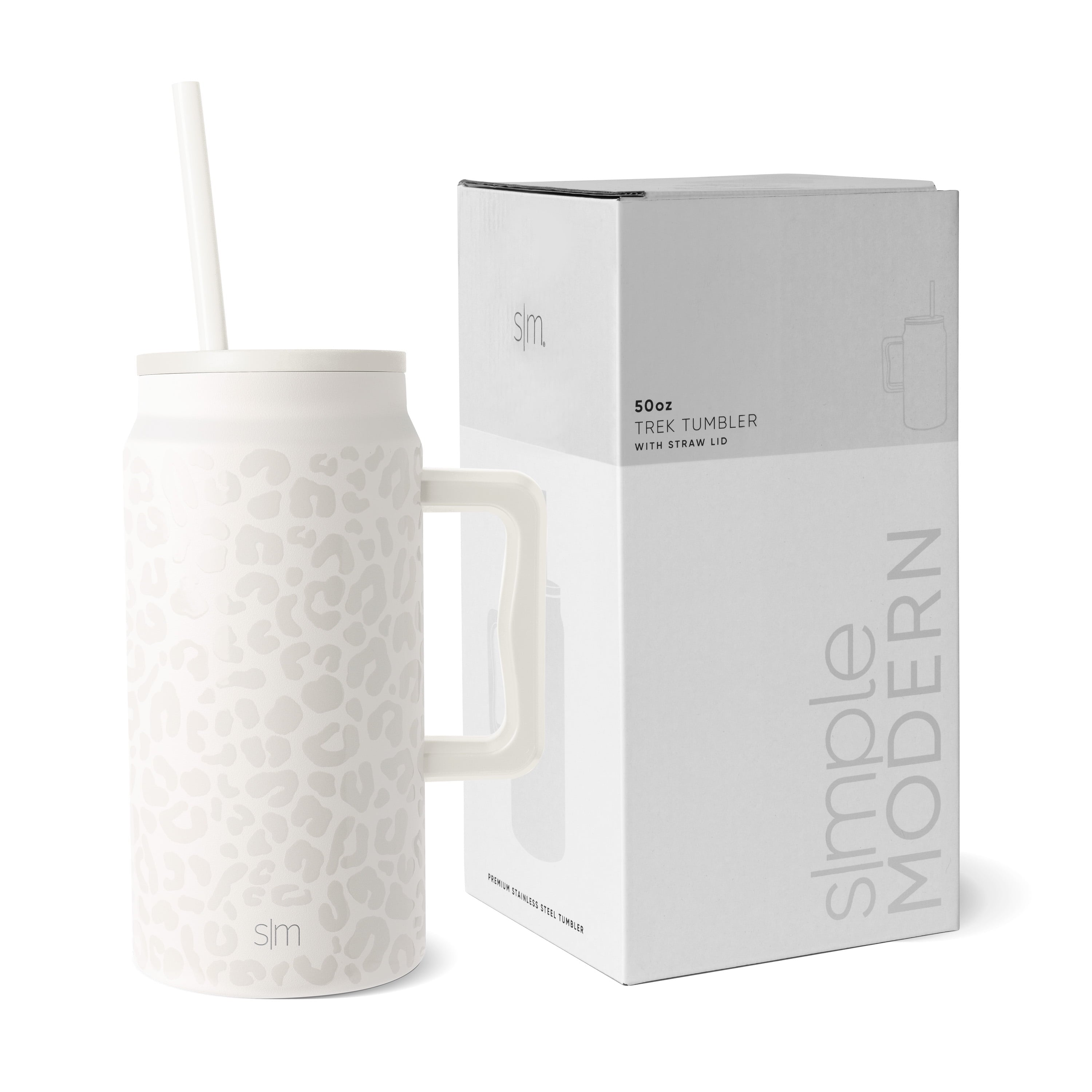 Simple Modern 50 fl oz Insulated Stainless Steel Trek Tumbler with Straw Lid | Midnight Black R3OD