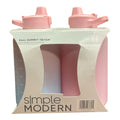 Simple Modern 64-oz Tritan Plastic Summit With Simple Flip Straw Lid 2 Pack (Sweet Taffy and Blush) EKJV