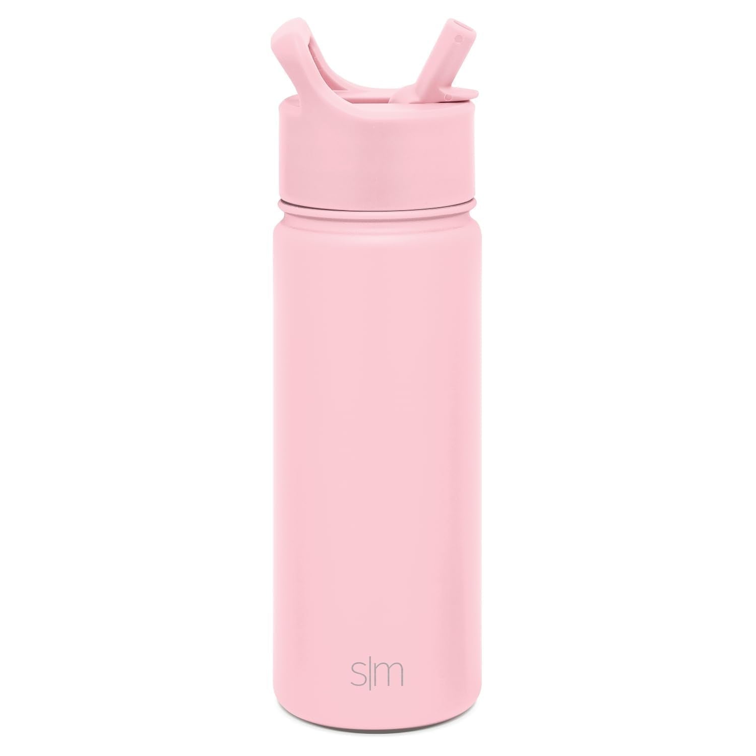 Simple Modern Kids Water Bottle with Straw Lid Vacuum Insulated Stainless Steel Metal Thermos Bottles | Reusable Leak Proof BPA-Free Flask for School | Summit Collection | 18oz, Blush -Blush 01Q9