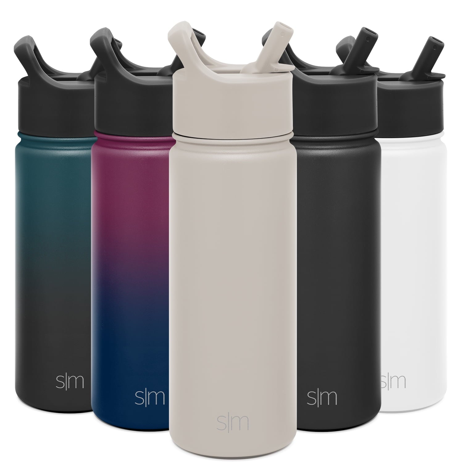 Simple Modern Summit Water Bottle Straw Lid Vacuum Insulated Stainless Steel Bottle | 18 fl oz IOD6