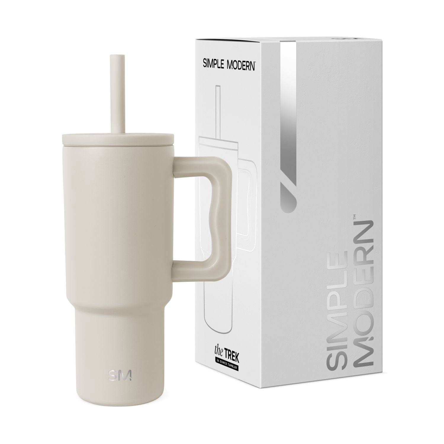 Simple Modern 24oz Trek Tumbler with handle and Silicone Straw Lid | Asteroid B78D