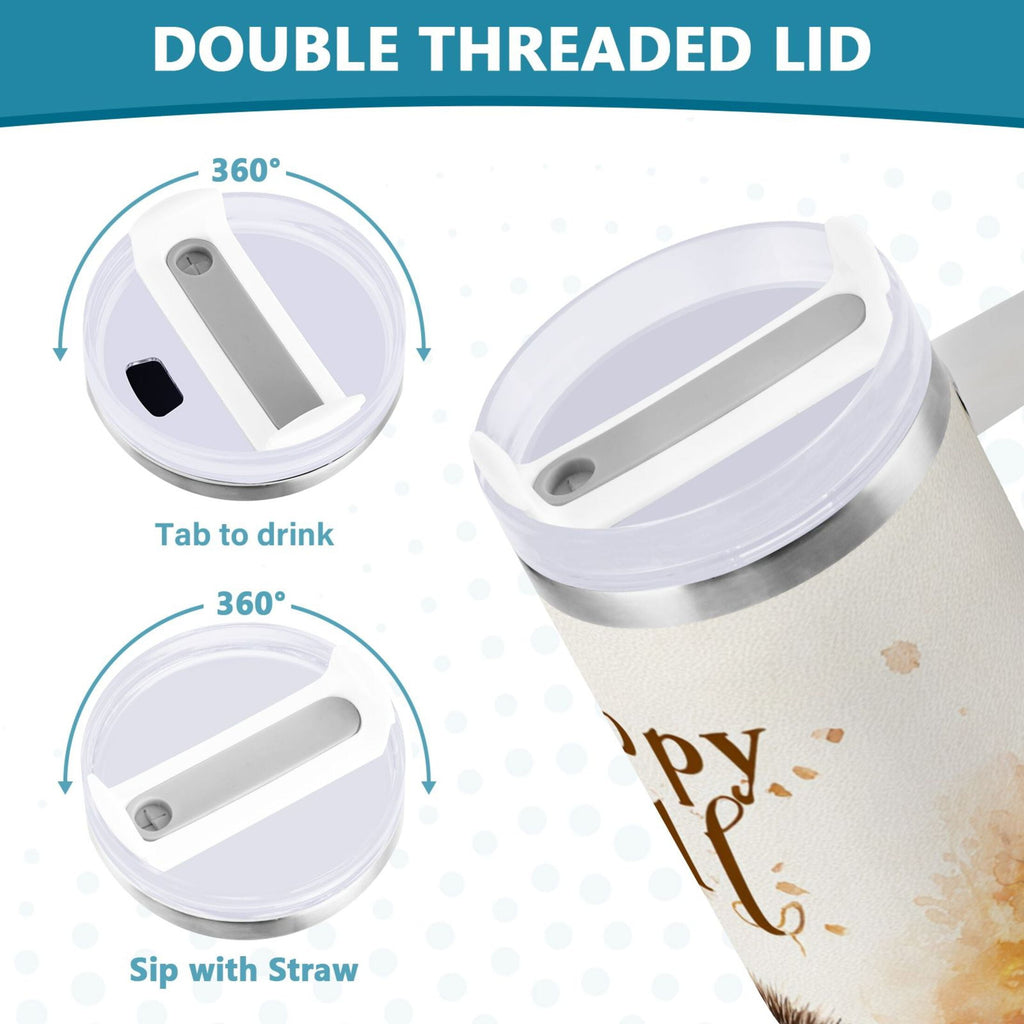 30 oz Insulated Stainless Steel Tumbler Double Wall Stainless Steel Tumbler with 2-Way Drinking Cute Little Hedgehog 7Y3E