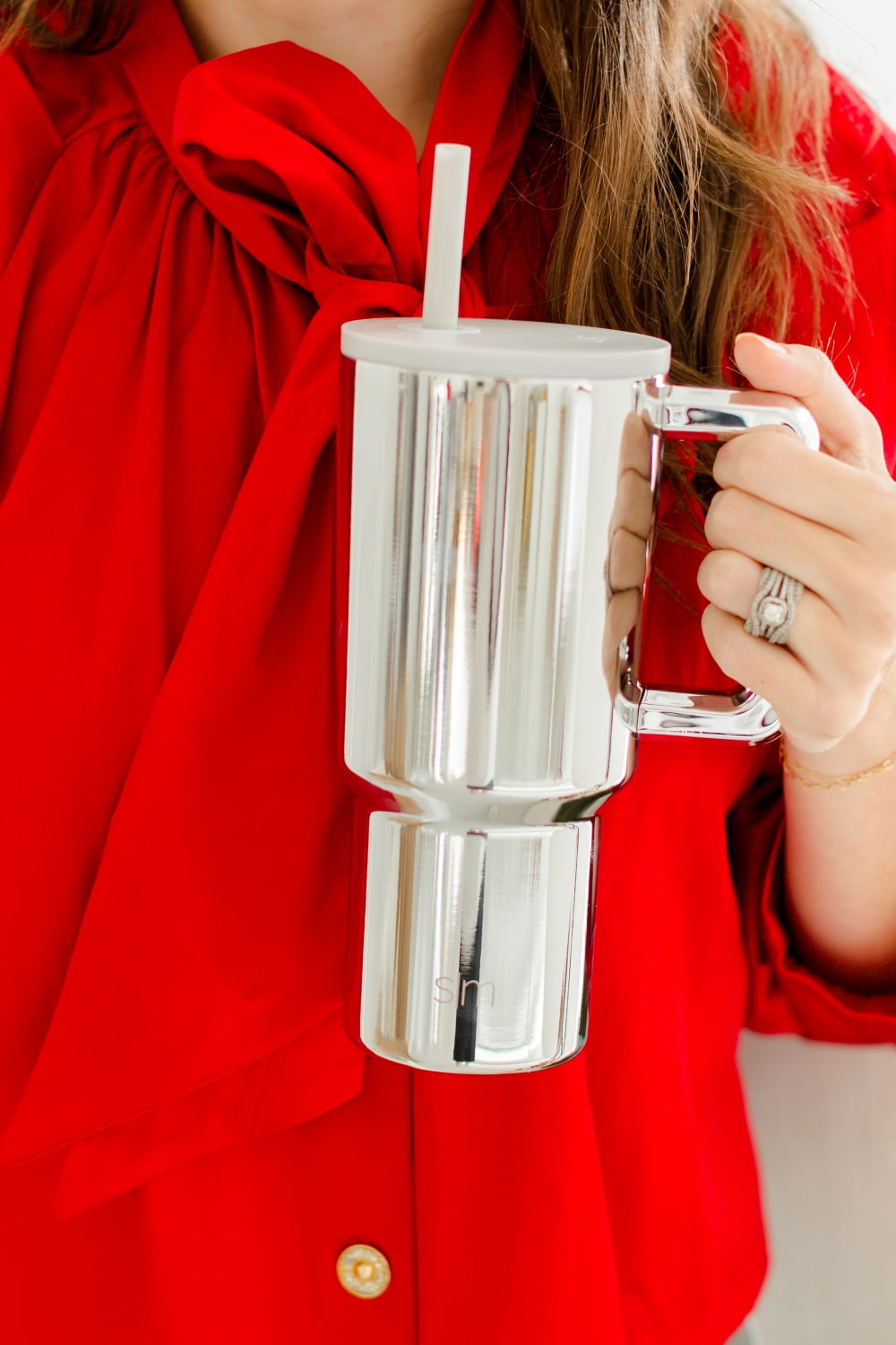 Simple Modern 30 fl oz Insulated Stainless Steel Trek Tumbler with Straw Lid | Seaglass Sage and Cream Checkmate YPTM