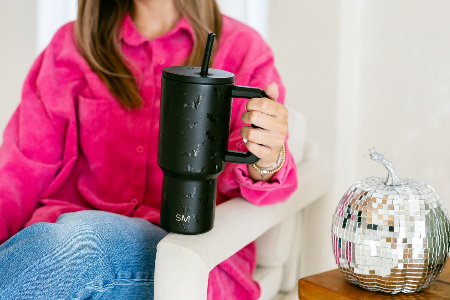 Simple Modern 30 fl oz Insulated Stainless Steel Trek Tumbler with Straw Lid | Seaglass Sage and Cream Checkmate YPTM